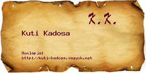 Kuti Kadosa névjegykártya